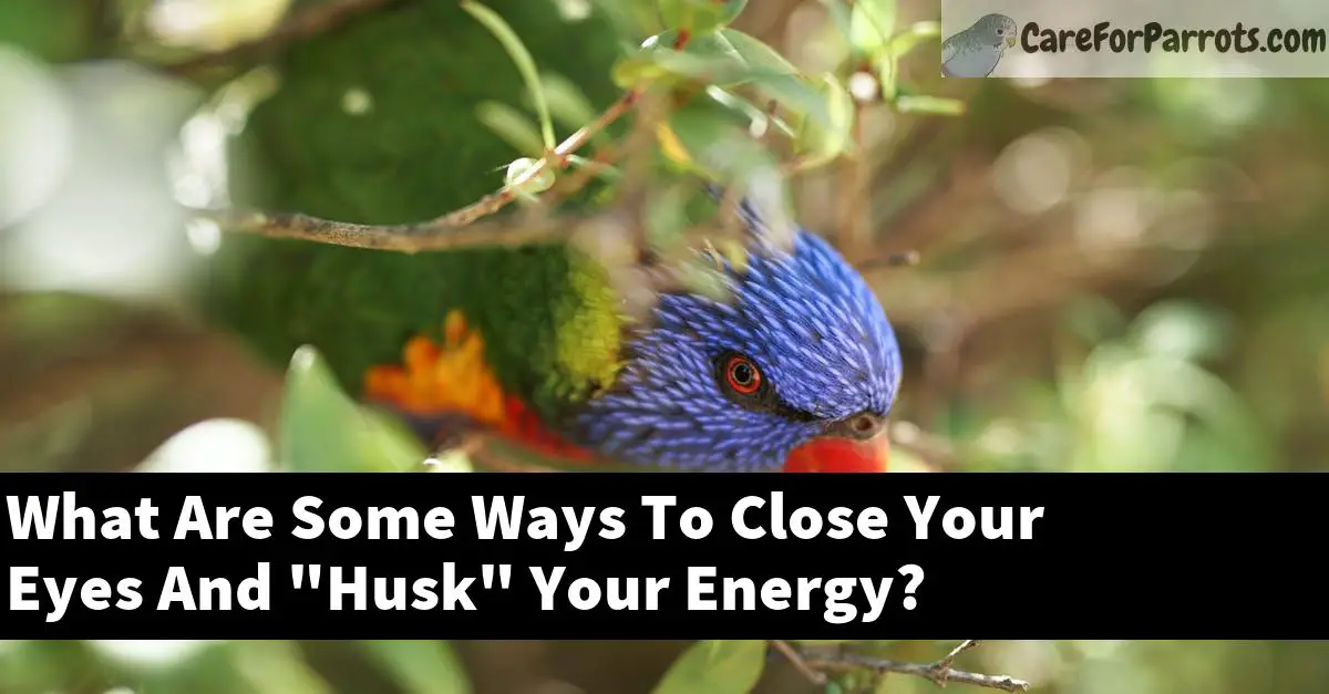 What Are Some Ways To Close Your Eyes And "Husk" Your Energy?